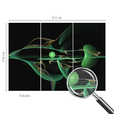 Vliestapete fürs Schlafzimmer Grüne Wellen