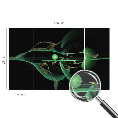 Vliestapete fürs Schlafzimmer Grüne Wellen