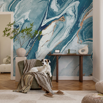 Fototapete fürs Wohnzimmer mit mineralisch wirkendem Muster