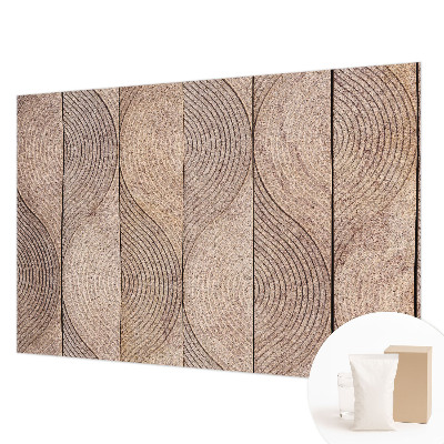 Vlies-Fototapete mit Motiv aus Holzstrukturen in wellenförmigem Design