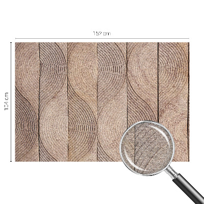Vlies-Fototapete mit Motiv aus Holzstrukturen in wellenförmigem Design