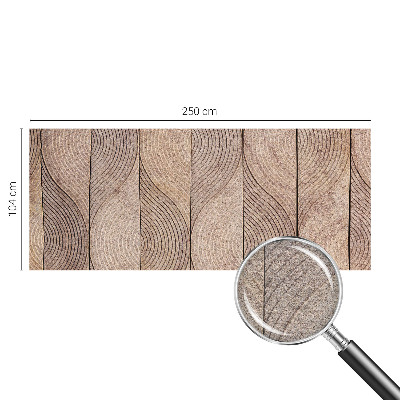 Vlies-Fototapete mit Motiv aus Holzstrukturen in wellenförmigem Design