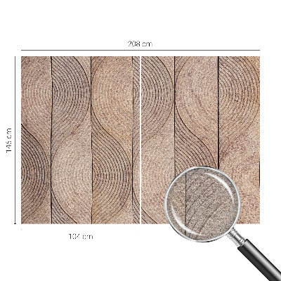 Vlies-Fototapete mit Motiv aus Holzstrukturen in wellenförmigem Design