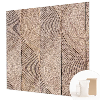 Vlies-Fototapete mit Motiv aus Holzstrukturen in wellenförmigem Design