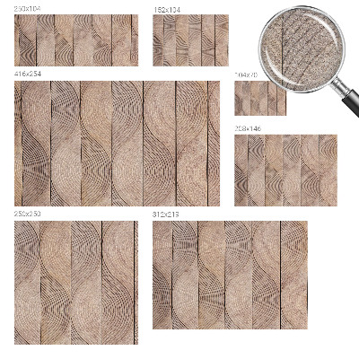Vlies-Fototapete mit Motiv aus Holzstrukturen in wellenförmigem Design