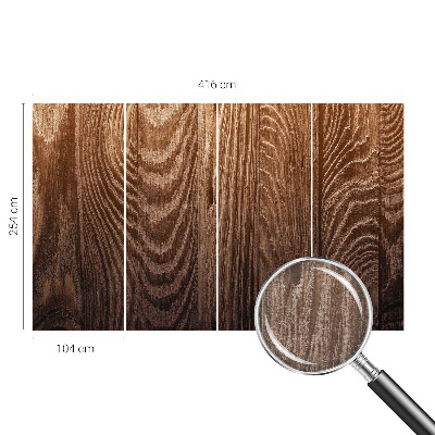 Motivtapete aus Vlies mit Holzringen