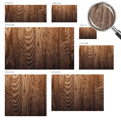 Motivtapete aus Vlies mit Holzringen