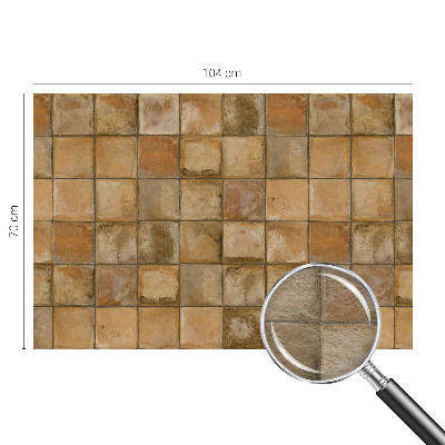 Vlies-Fototapete fürs Wohnzimmer mit rustikalem Mosaikmotiv