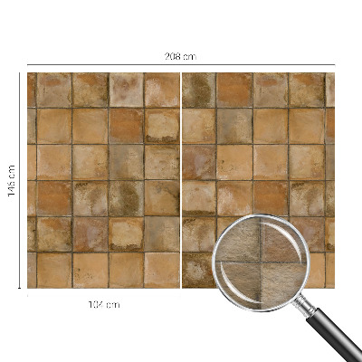 Vlies-Fototapete fürs Wohnzimmer mit rustikalem Mosaikmotiv
