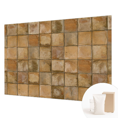 Vlies-Fototapete fürs Wohnzimmer mit rustikalem Mosaikmotiv
