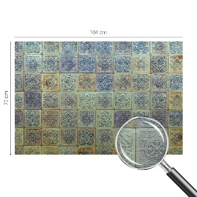 Vlies-Fototapete fürs Schlafzimmer mit geometrischem Fliesenmotiv