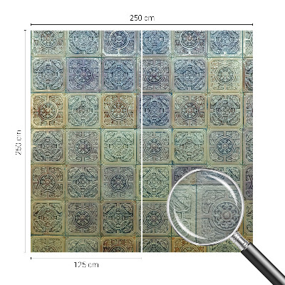 Vlies-Fototapete fürs Schlafzimmer mit geometrischem Fliesenmotiv