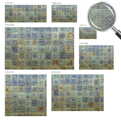 Vlies-Fototapete fürs Schlafzimmer mit geometrischem Fliesenmotiv