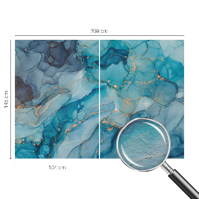 Bildtapete mit abstraktem blauem Muster