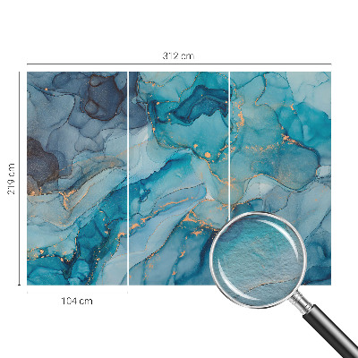 Bildtapete mit abstraktem blauem Muster