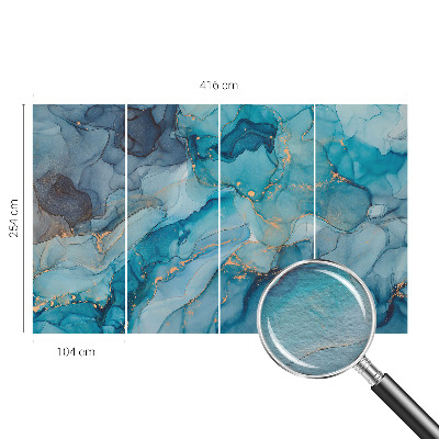 Bildtapete mit abstraktem blauem Muster