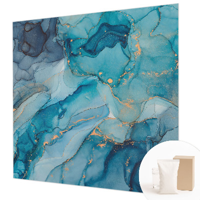 Bildtapete mit abstraktem blauem Muster