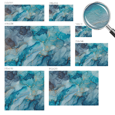 Bildtapete mit abstraktem blauem Muster
