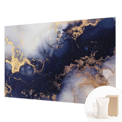 Dekorative Wand-Fototapete mit marineblauen Wellen