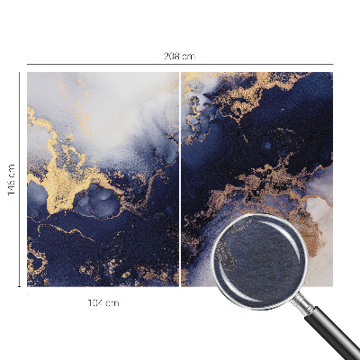 Dekorative Wand-Fototapete mit marineblauen Wellen