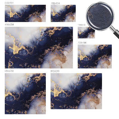 Dekorative Wand-Fototapete mit marineblauen Wellen