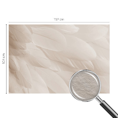 Vlies-Fototapete fürs Wohnzimmer mit einem Motiv aus ätherischen Federn