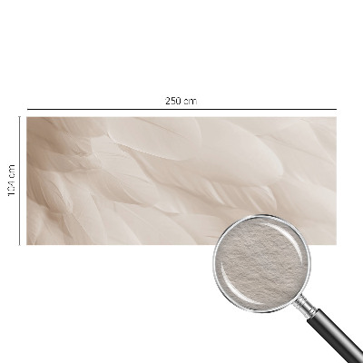 Vlies-Fototapete fürs Wohnzimmer mit einem Motiv aus ätherischen Federn