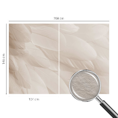 Vlies-Fototapete fürs Wohnzimmer mit einem Motiv aus ätherischen Federn