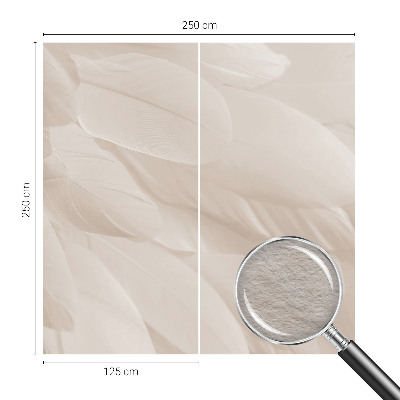 Vlies-Fototapete fürs Wohnzimmer mit einem Motiv aus ätherischen Federn