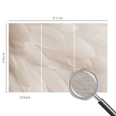 Vlies-Fototapete fürs Wohnzimmer mit einem Motiv aus ätherischen Federn