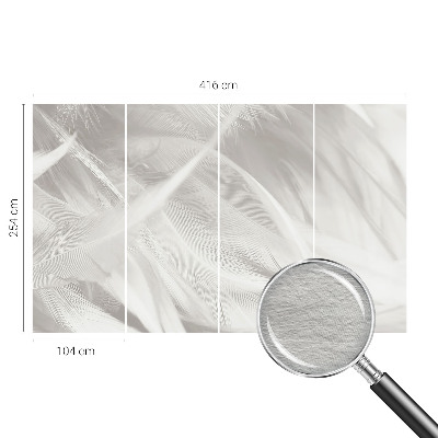 Vlies-Fototapete fürs Schlafzimmer mit feinem Feder-Motiv