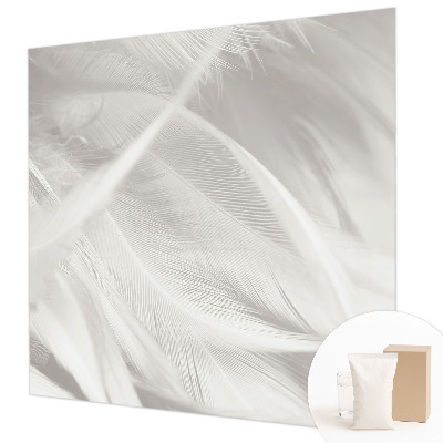 Vlies-Fototapete fürs Schlafzimmer mit feinem Feder-Motiv