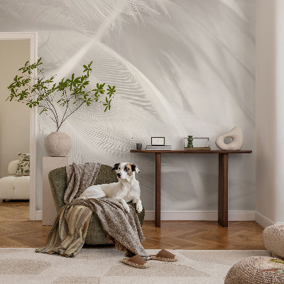 Vlies-Fototapete fürs Schlafzimmer mit feinem Feder-Motiv
