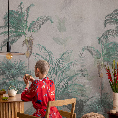Vlies-Fototapete fürs Kinderzimmer mit exotichem Dschungel-Motiv als exotische Oase