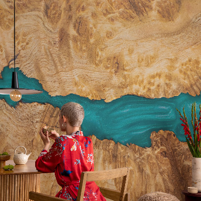 Vliestapete fürs Schlafzimmer Holz und Harz