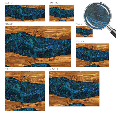 Moderne Vlies-Fototapete mit blauem Holzmotiv