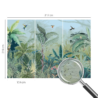 Dekorative Wand-Fototapete mit tropischem Naturmotiv