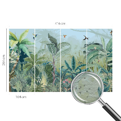 Dekorative Wand-Fototapete mit tropischem Naturmotiv