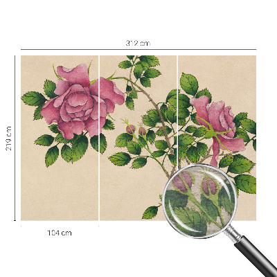 Fototapete mit romantischem Rosenmotiv