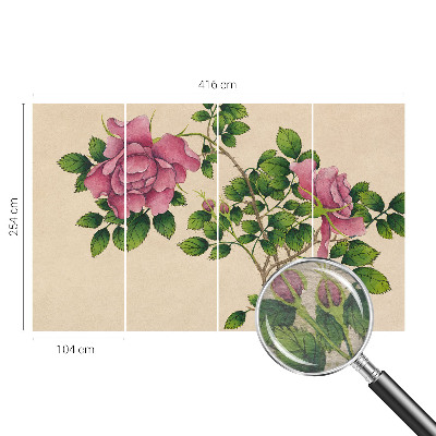 Fototapete mit romantischem Rosenmotiv