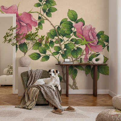 Fototapete mit romantischem Rosenmotiv