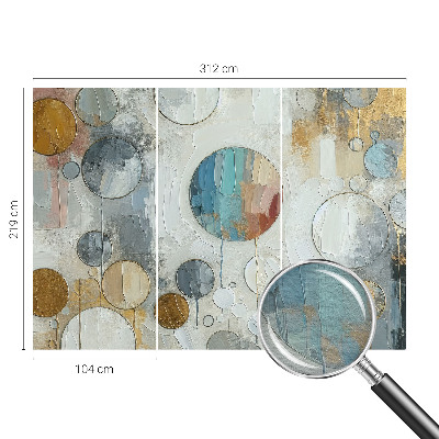 Wandtapete mit geometrischem Kreisdesign