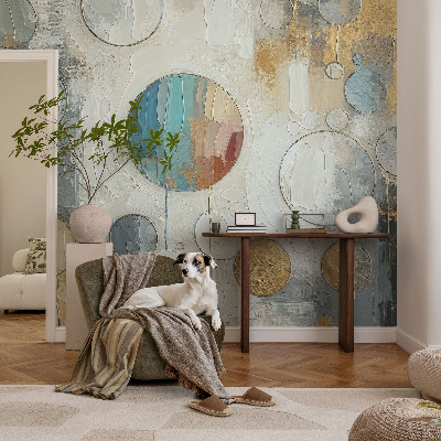 Wandtapete mit geometrischem Kreisdesign