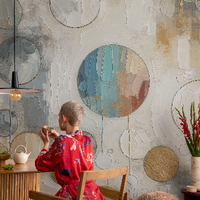 Wandtapete Geometrische Kreise