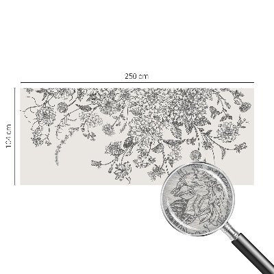 Vliestapete fürs Wohnzimmer Blumenmuster