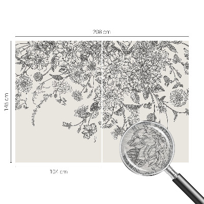 Vliestapete fürs Wohnzimmer Blumenmuster