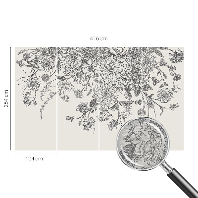 Vliestapete fürs Wohnzimmer Blumenmuster