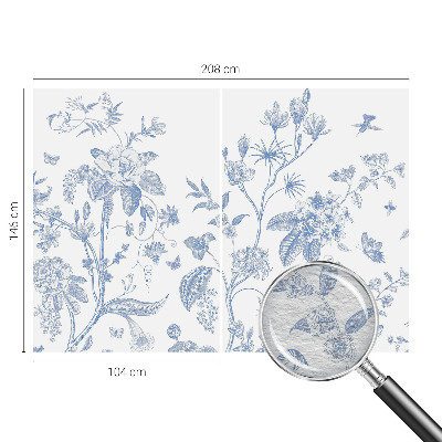 Wand-Fototapete mit floralem Muster