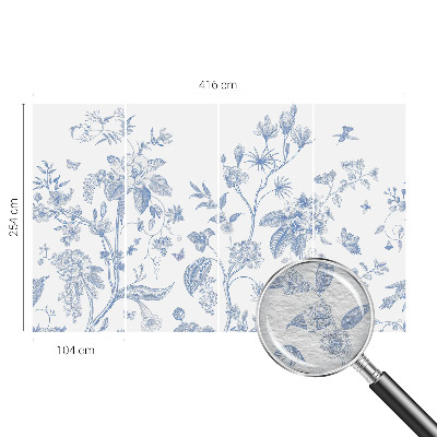 Wand-Fototapete mit floralem Muster