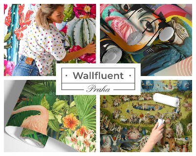 Wand-Fototapete mit floralem Muster